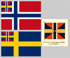 The Swedish-Norwegian union flag.
