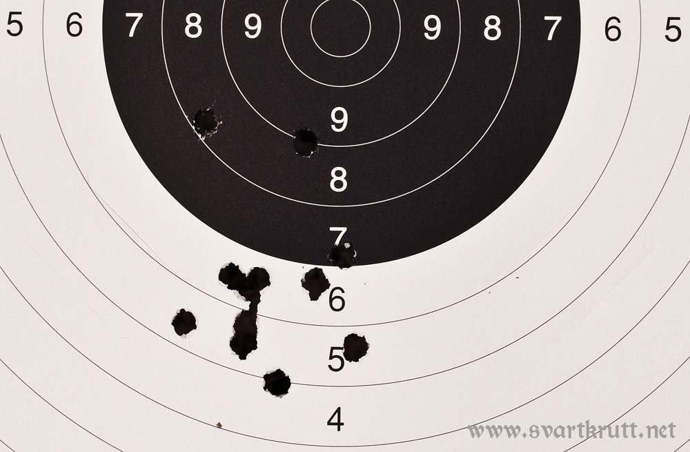 Target shot with original Remington and roundball cartridges.