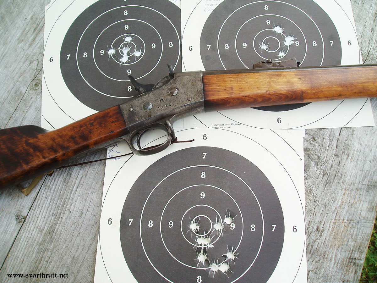 Test of different loads at 50m (55 yards).