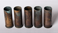 The .45 Colt brass before cleaning.